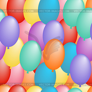 Seamless pattern with balloons - royalty-free vector clipart