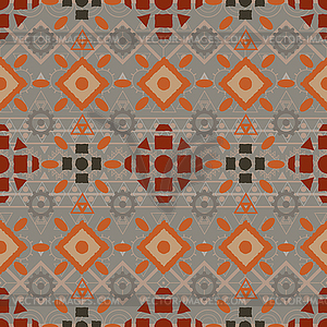 Tribal art boho seamless pattern - vector clipart