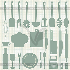 Seamless kitchen - vector image