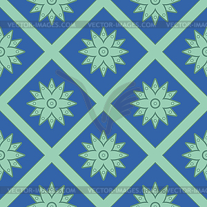 Geometric floral seamless pattern - vector image