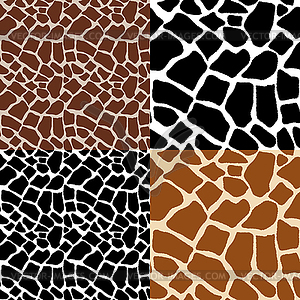 Coloring giraffe seamless pattern - vector clip art