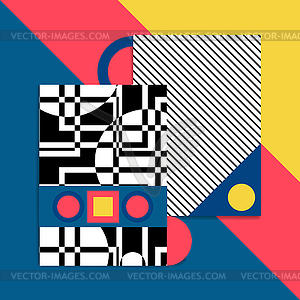 Bauhaus background card - royalty-free vector image