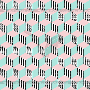 Seamless pattern of cubes - vector image