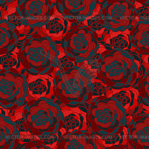 Rose seamless pattern - vector clip art