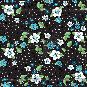 Seamless pattern flower - vector image