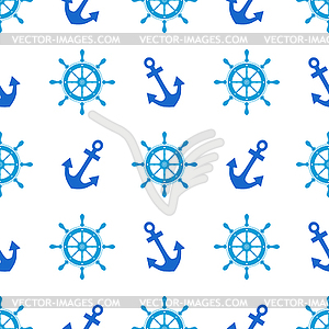 Marine seamless pattern - vector image