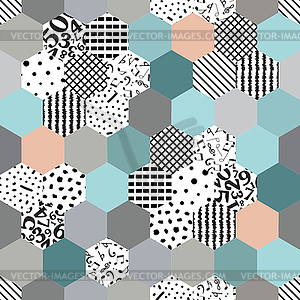 Mosaic seamless pattern - vector clipart