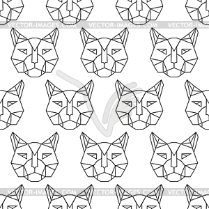 Seamless pattern of geometric lines and triangles - vector image