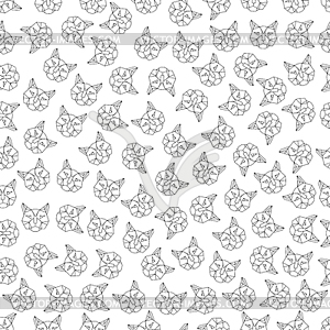 Seamless pattern of geometric lines and triangles - vector clipart