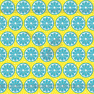 Seamless pattern with lemons - vector clip art