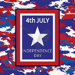 Banner camouflage independence day of America - vector clip art