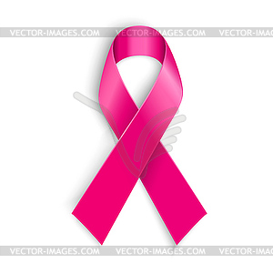 Breast cancer awareness pink ribbon - vector clip art