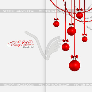 Merry Christmas greeting card - vector clipart / vector image