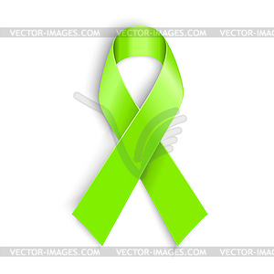 Lime Awareness Ribbon - vector image