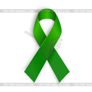 Зеленая ленточка. Сколиоз, психического здоровья и другие - изображение в векторном формате