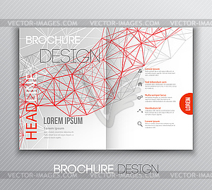 Abstract template brochure design with geometric - vector image