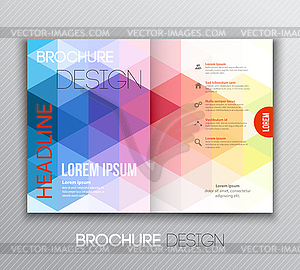 Abstract template brochure design with geometric - vector clipart