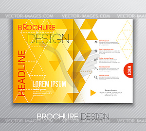 Абстрактный дизайн шаблона брошюры с геометрическим - иллюстрация в векторе
