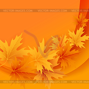 Autumn maples falling leaves background - vector clipart