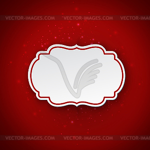 Christmas paper. Cut out style with inner shadow - vector clip art