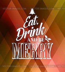 Merry christmas typography - vector clip art