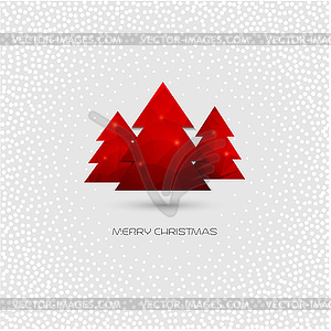 Christmas tree greeting card - vector image