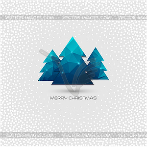 Christmas tree greeting card - vector clipart