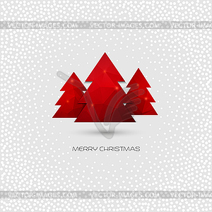 Christmas tree greeting card - vector clipart