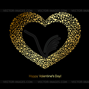 Valentines Card with heart - vector clipart