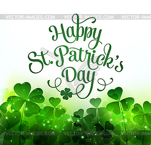 Happy Saint Patricks Day Background - vector clipart