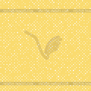 Seamless polka dot yellow pattern with circles - vector clip art