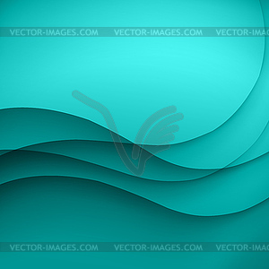 Blue Template Abstract background with curves - vector image