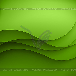 Green Template Abstract background with curves line - royalty-free vector clipart