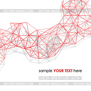 Wireframe Surface Background - vector image