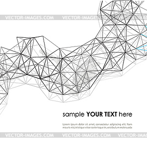 Wireframe Surface Background - vector image