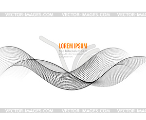 Abstract color wave design element - vector clip art