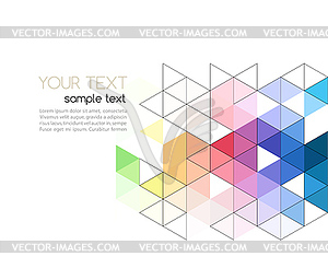 Abstract background color triangle.  - color vector clipart