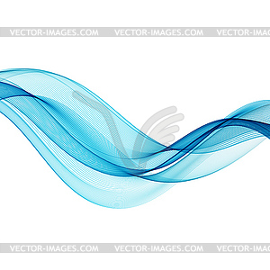Abstract blue color wave design element - vector clipart