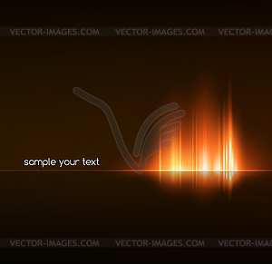 Abstract dark background with shiny light lines - vector clip art