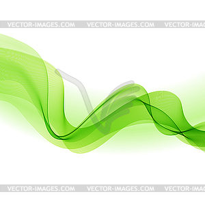 Abstract colorful background green smoke wave - vector clipart