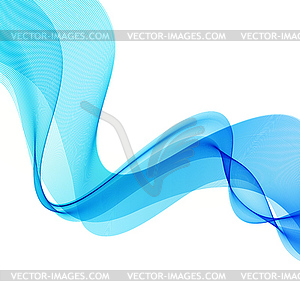Abstract background with blue smooth color wave - vector image