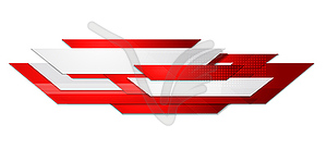 Abstract red and white motion technology design - vector clipart