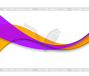 Abstract smooth color wave . Curve flow motion  - stock vector clipart