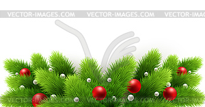 Winter holiday background. Border with Christmas - stock vector clipart