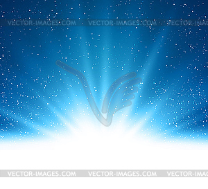 Abstract shiny magic blue light background - vector image