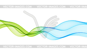 Абстрактный фон с гладкой цветной волной - векторный эскиз