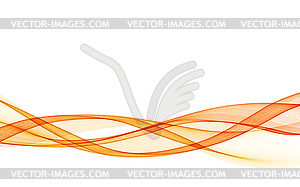 Abstract background with orange smooth color wave - vector image