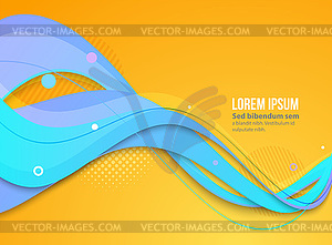 Modern colorful flow poster. Wave Liquid shape colo - vector clipart