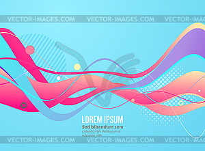 Modern colorful flow poster. Wave Liquid shape colo - vector clipart