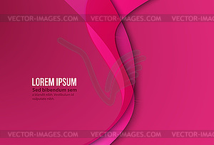 Abstract header blue pink orange wave design - vector clipart